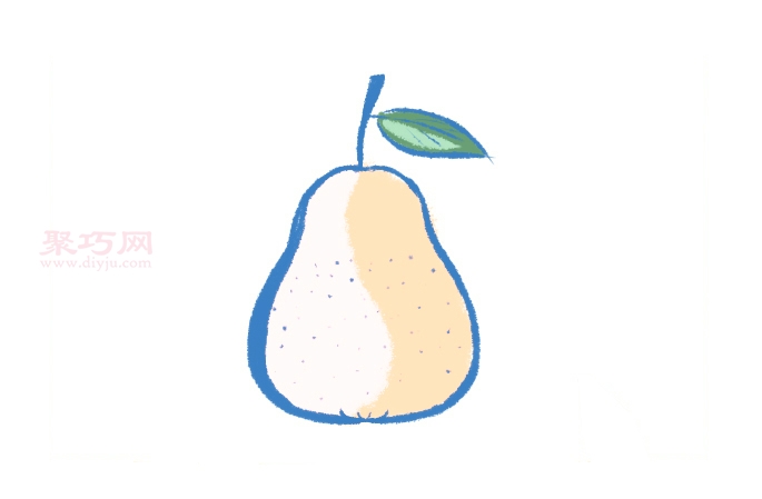 水果梨子画法第5步