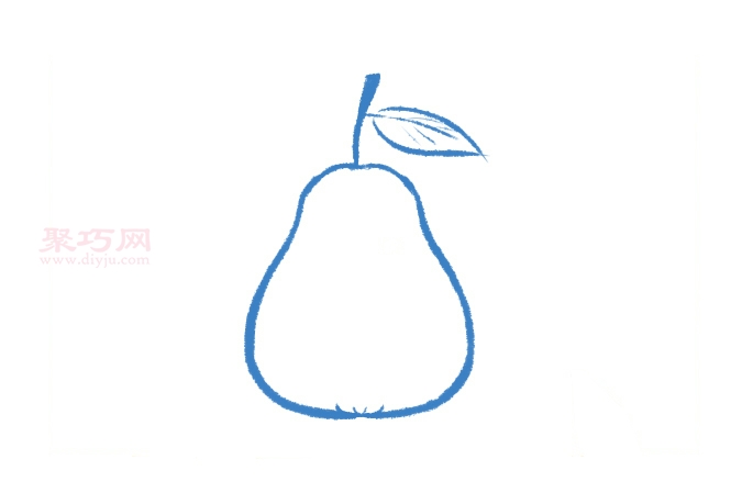 水果梨子画法第3步