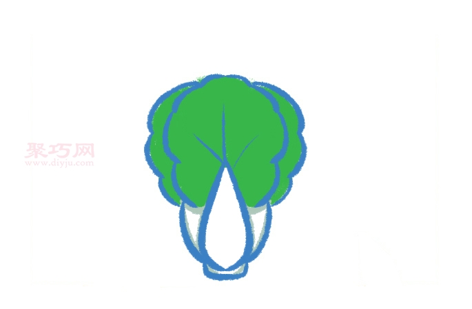 绿色蔬菜画法第5步
