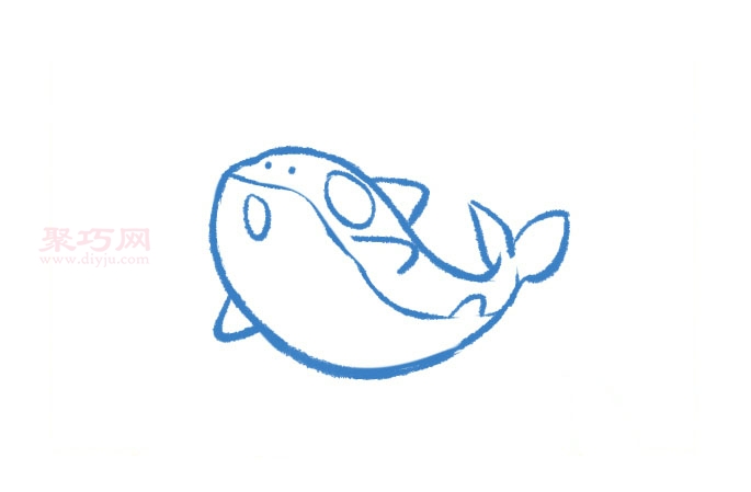 Q版虎鲸画法第4步