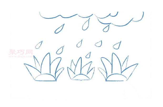 下雨天画法第4步
