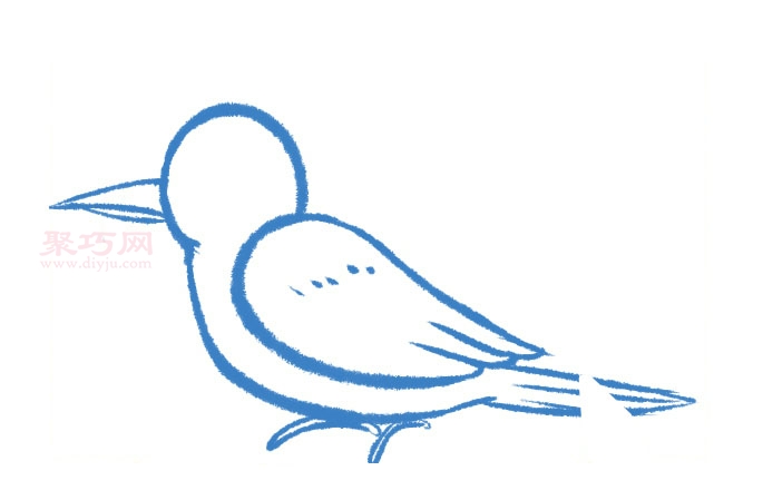 啄木鸟画法第3步