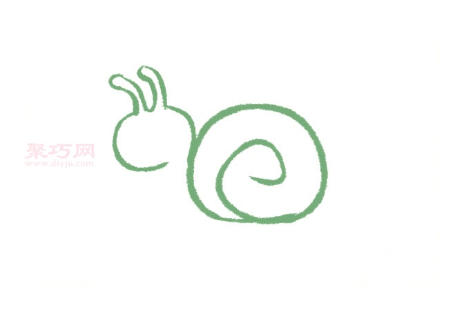 蜗牛画法第2步