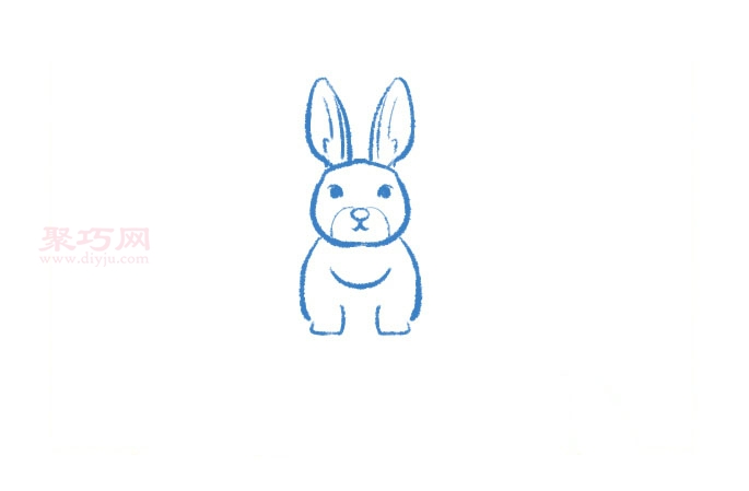 长耳白兔画法第3步