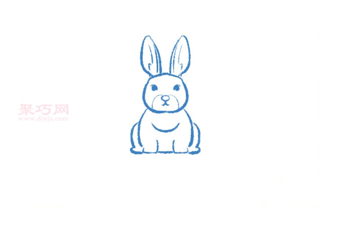 长耳白兔画法第4步