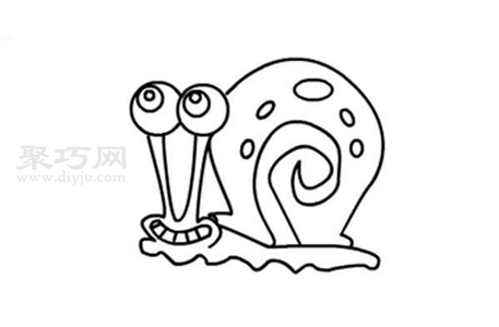 如何画蜗牛最简单 一步一步教你画蜗牛简笔画