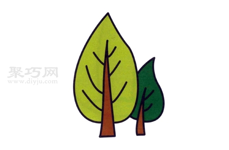 茂密树林怎么画最简单 来学茂密树林简笔画画法