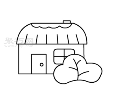 粉色小房子如何画 来学粉色小房子简笔画步骤