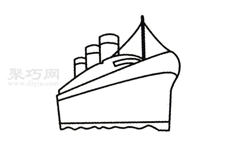 轮船画法简单又漂亮 来学轮船简笔画