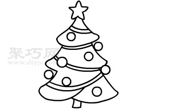 圣诞树画法步骤 一起来学圣诞树简笔画