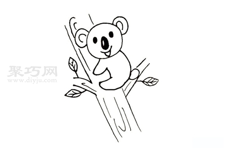 树袋熊如何画最简单 一步一步教你树袋熊简笔画画法
