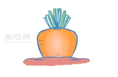 土里的胡萝卜简笔画如何画简单又漂亮