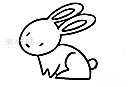 儿童动物兔子简笔画简单画法