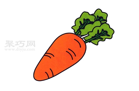 怎么画胡萝卜？胡萝卜简笔画步骤