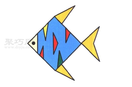 花纹鱼简笔画如何画 来看花纹鱼简笔画步骤
