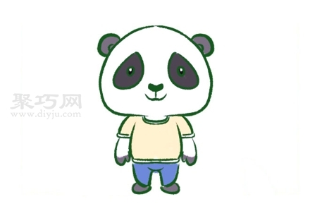 卡通的大熊猫怎么画好看又简单 卡通的大熊猫简笔画教程