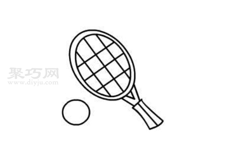 网球和网球拍如何画才好看 网球和网球拍简笔画画法