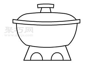 中国美食火锅简笔画图片