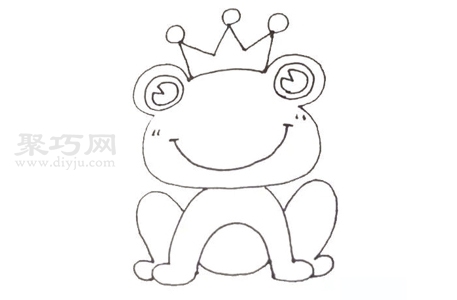如何画青蛙王子最简单 一步一步教你画青蛙王子简笔画
