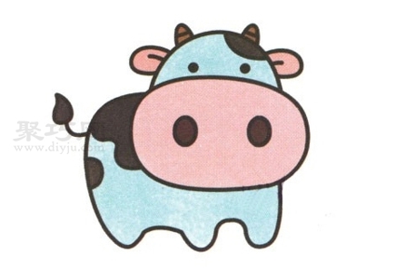 奶牛画法步骤 一起来学奶牛简笔画