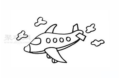 天空中的飞机怎么画才好看 天空中的飞机简笔画教程