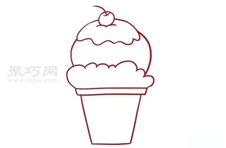怎么画超美味冰淇淋最简单 超美味冰淇淋简笔画教程