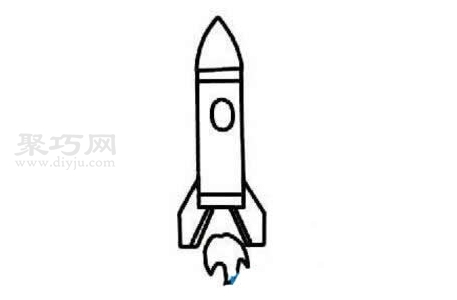 火箭如何画最简单 来看火箭简笔画画法