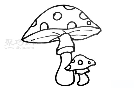 如何画蘑菇简单又漂亮 一步一步教你蘑菇简笔画画法