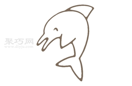 怎么画海豚最简单 海豚简笔画画法
