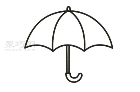 雨伞如何画才好看 来学雨伞简笔画画法