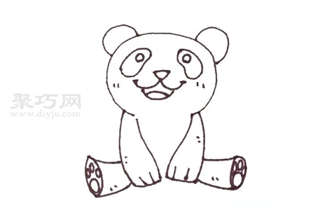 大熊猫画法教程 一起来学大熊猫简笔画
