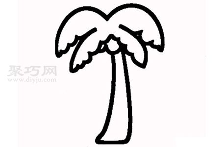 椰子树怎么画才好看 椰子树简笔画步骤