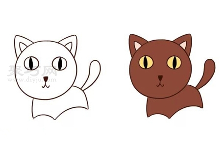 怎么画猫咪简单画法？