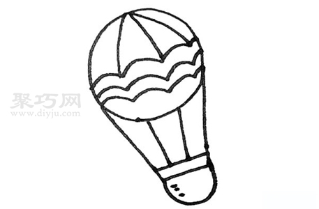 热气球怎么画最简单 热气球简笔画教程
