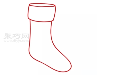 圣诞节的袜子如何画才好看 圣诞节的袜子简笔画步骤