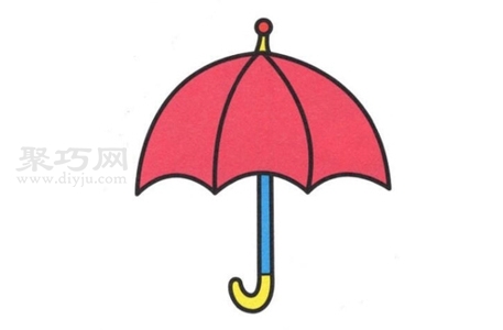 儿童画雨伞教程 一起来学雨伞简笔画