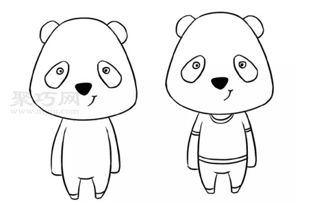 熊猫怎么画简单又漂亮 来看熊猫简笔画画法
