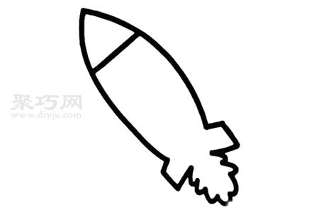 儿童画火箭简单画法 来学火箭简笔画