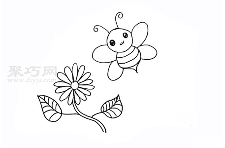 怎么画小蜜蜂最简单 小蜜蜂简笔画教程
