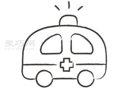 怎么画救护车 救护车简笔画画法