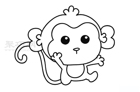 幼儿画小猴子画法 一起来学小猴子简笔画