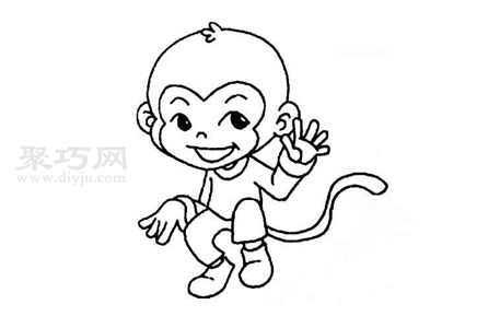 猴子如何画最简单 猴子简笔画画法