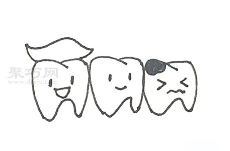 牙齿怎么画简单又漂亮 来学牙齿简笔画画法