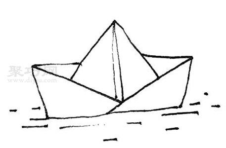 折纸船怎么画才好看 来看折纸船简笔画画法