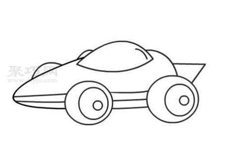赛车如何画最简单 来看赛车简笔画画法