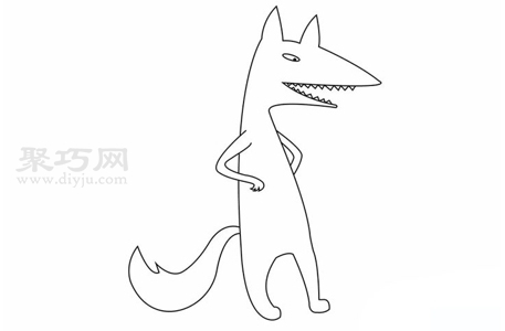 怎么画大灰狼简单画法图片