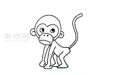 小聚教你画猴子小朋友画猴子简笔画