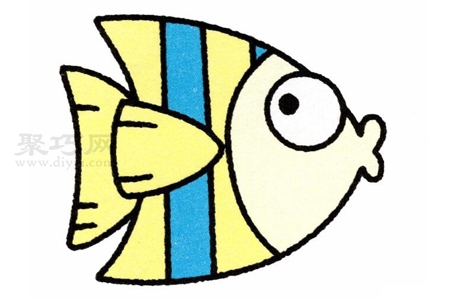 热带鱼画法简单又漂亮 来学热带鱼简笔画
