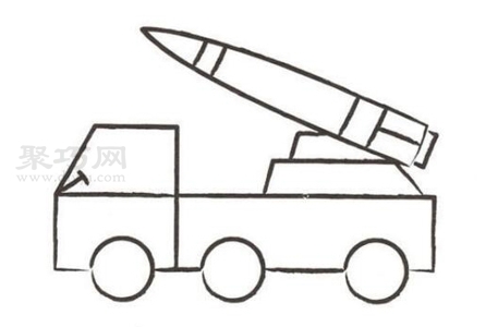 火箭车简笔画战车图片