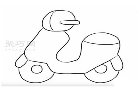 幼儿画摩托车如何画 摩托车简笔画步骤